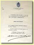 Aceptaci&oacute;n de S.M.  el Rey como Hermano Mayor Honorario